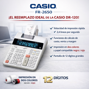 CALCULADORA ROLLO CASIO FR-2650RC