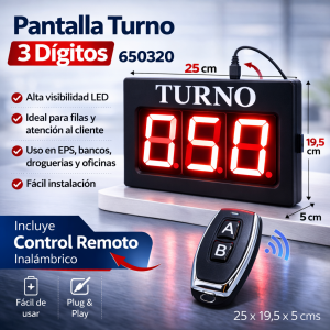 PANTALLA TURNO 3 DIGITOS