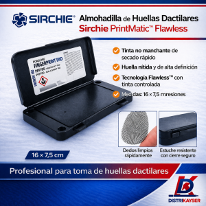 ALMOHADILLA DE HUELLAS DACTILARES SIRCHIE