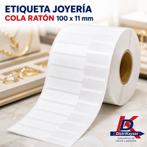 ETIQUETA JOYERIA COLA RATON 10 X 11 MM PARA TRANSFERENCIA TERMICA