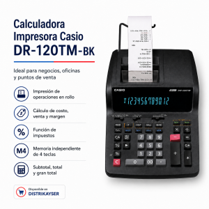 Calculadora Casio Rollo Dr-120tm